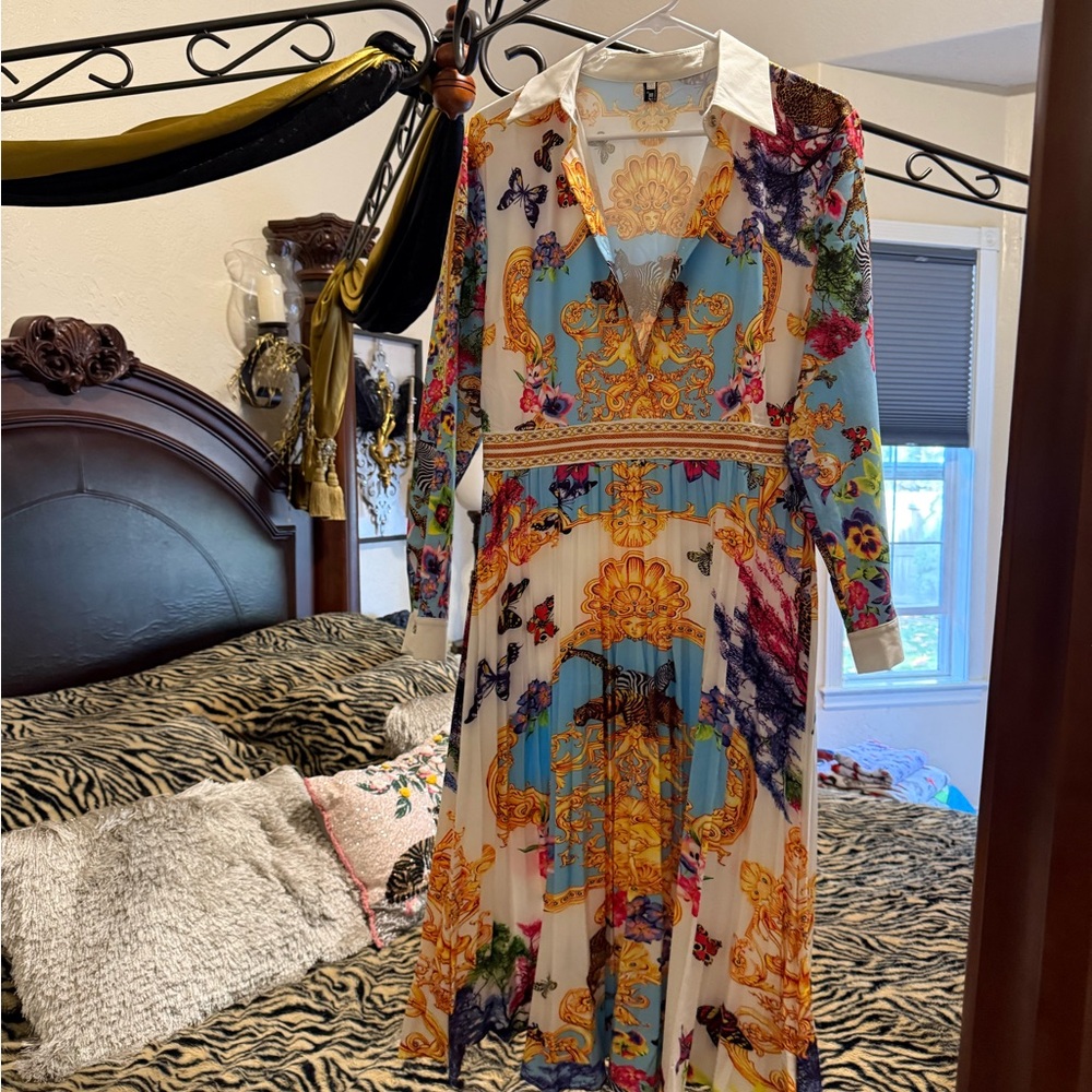 Floral Print Long Sleeve Dress